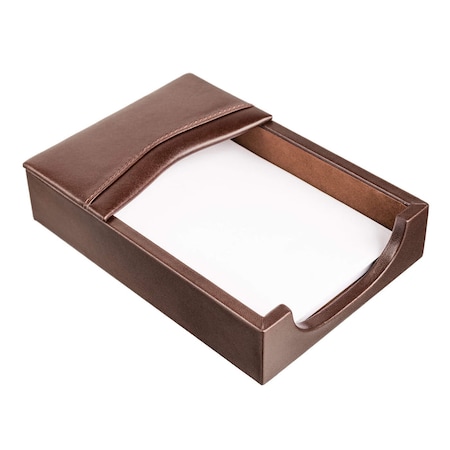 DACASSO Chocolate Brown Leather 4 x 6 Memo Holder AG-3409